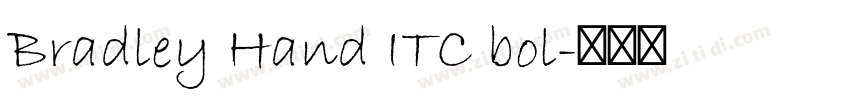 Bradley Hand ITC bol字体转换